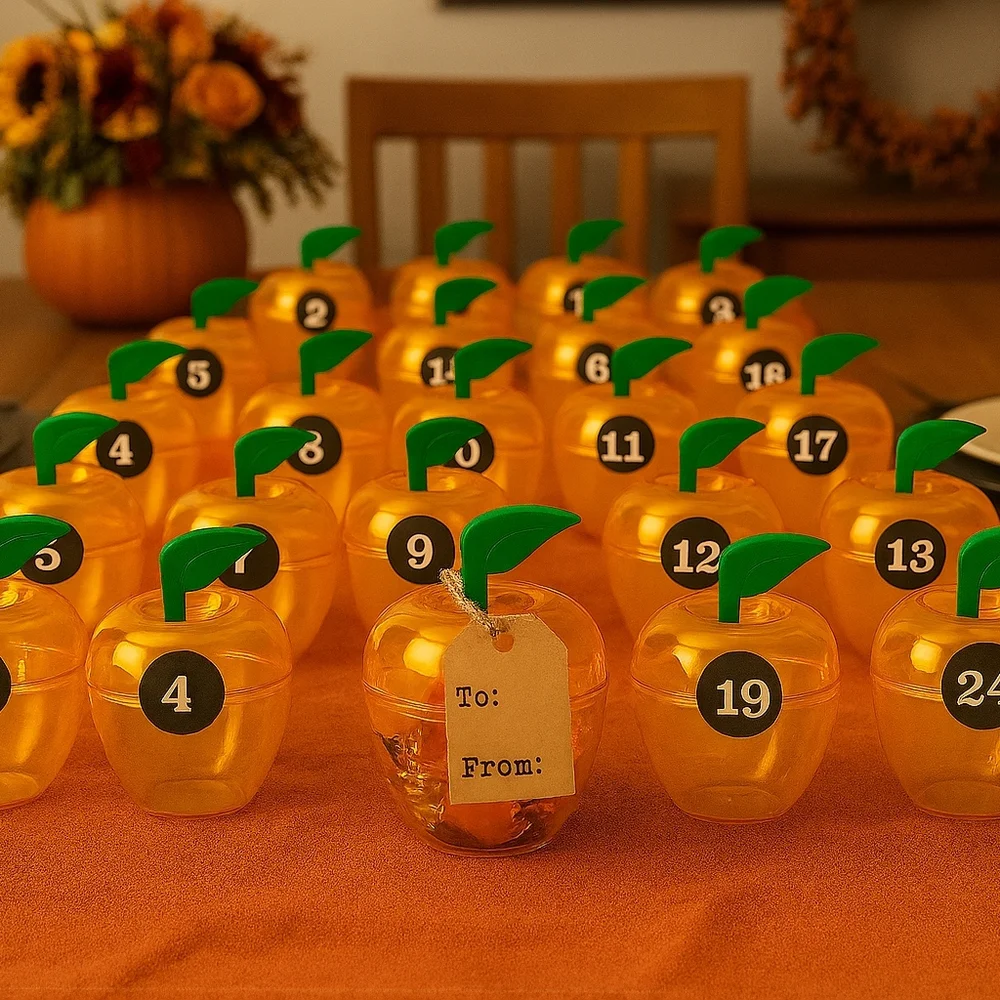 30 Pc Orange / Apple / Pumpkin Shaped Containers